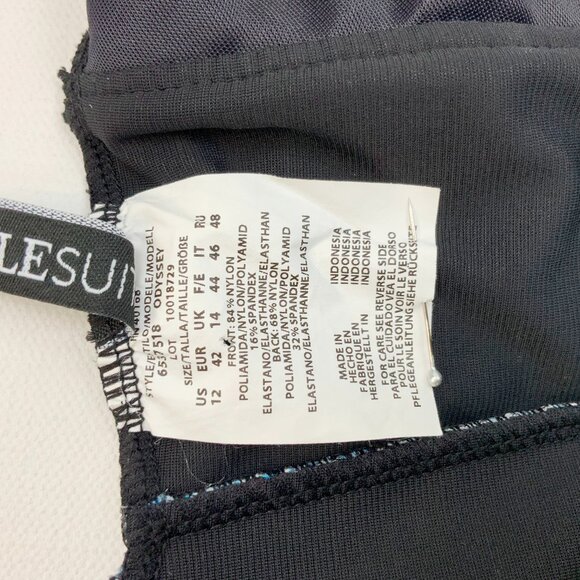 Miraclesuit - Paillette Odyssey One Piece Swimsuit Blue Beach Resort Sz 12 - Picture 13 of 16